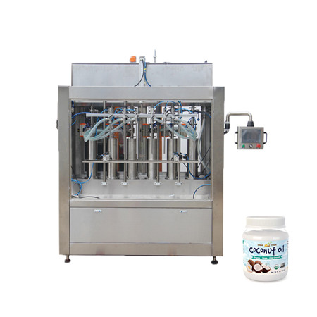 Täysautomaattinen SMC-mäntä lineaarinen 4 suutin 5000 ml puhtaan veden mehun täyttö- ja ruuvikorkkikone pullojen tölkkipurkkeihin (YT4T-4G ja CDX-1) 